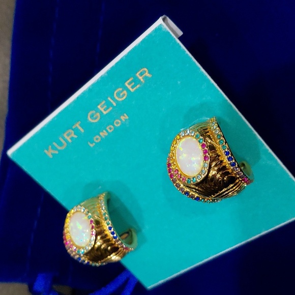 KURT GEIGER LONDON SOUTHBANK HOOP EARRINGS - Picture 5 of 7